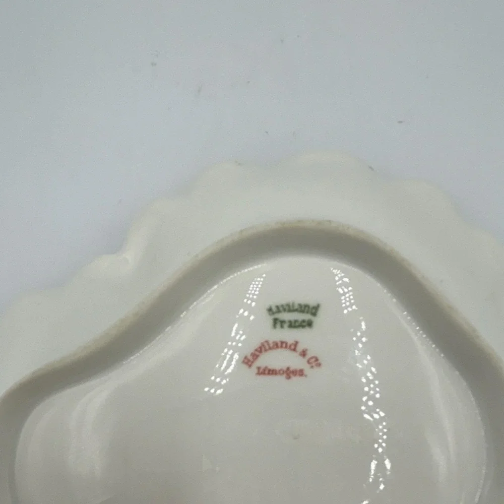 Haviland & Co. Porcelain Bowl White Gold Trim Glossy Finish Limoges France